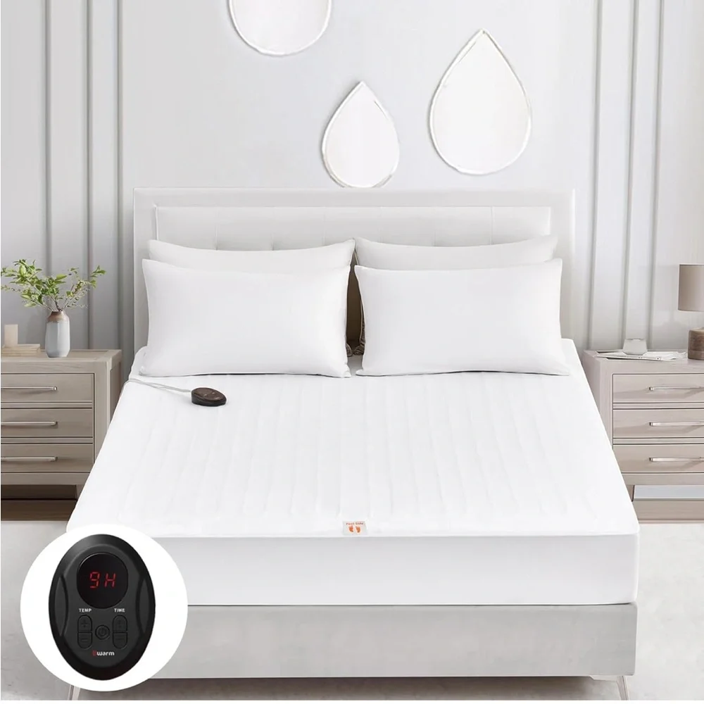 Bwarm Electric Heated Mattress Pad Full Size, 54